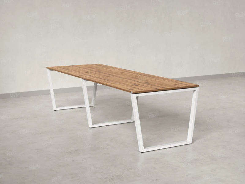 Cтол для переговоров, на V-обазном каркасе 2300x1250x750 RM082-230x125 Юстус/Белый