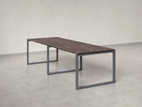 Cтол для переговоров, на О-обазном каркасе 2200x1200x750 RM081-220x120 Дуб Апрельский шоколад/Серый