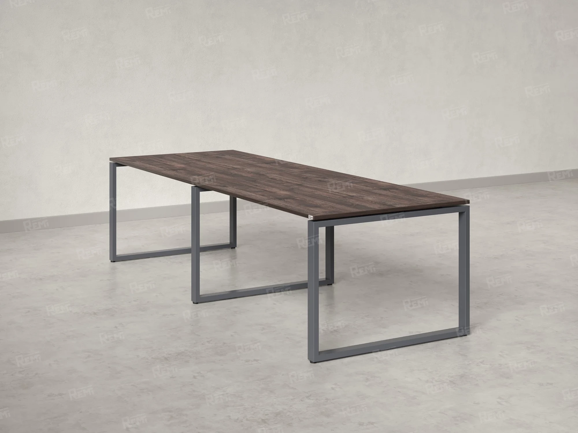 Cтол для переговоров, на О-обазном каркасе 2200x1200x750 RM081-220x120 Дуб Апрельский шоколад/Серый