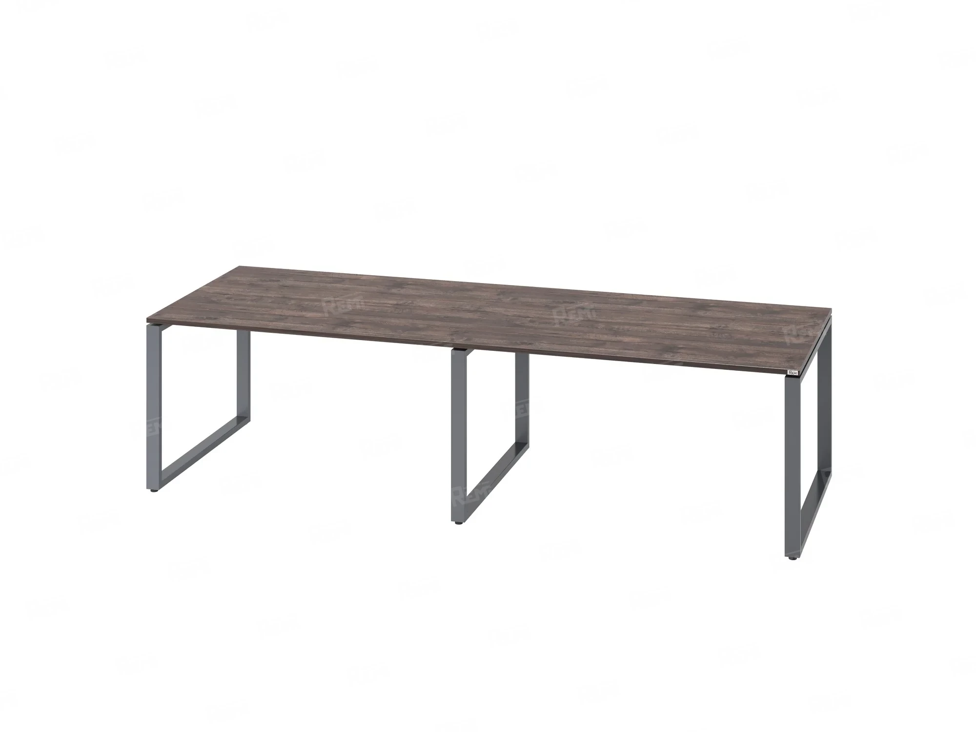 Cтол для переговоров, на О-обазном каркасе 2200x1200x750 RM081-220x120 Дуб Апрельский шоколад/Серый