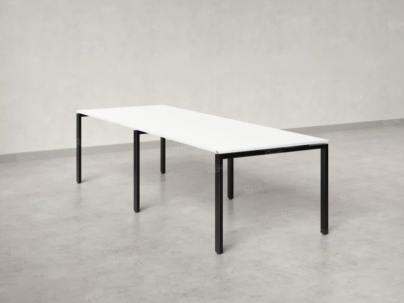 Cтол для переговоров, на П-образном каркасе 2100x1000x750 RM080-210x100 Белый/Черный