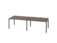 Cтол для переговоров, на П-образном каркасе 2500x1600x750 RM080-250x160 Дуб Апрельский шоколад/Серый