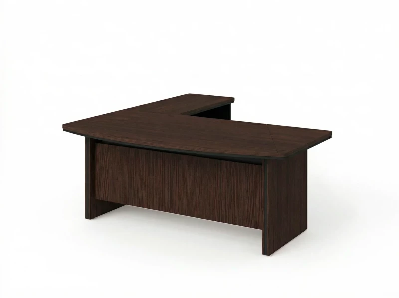 BRL RB070-200x200R Стол руководителя угловой R с тумбой 2 ящика 2000х2000х760 Венге/Черный