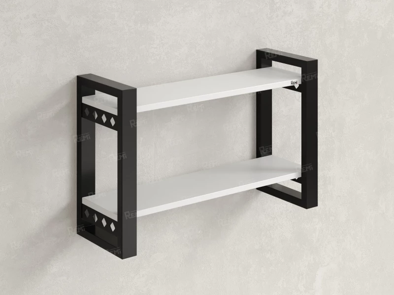 Полка настенная 900x200x500 RM194-90x20 Белый/Черный