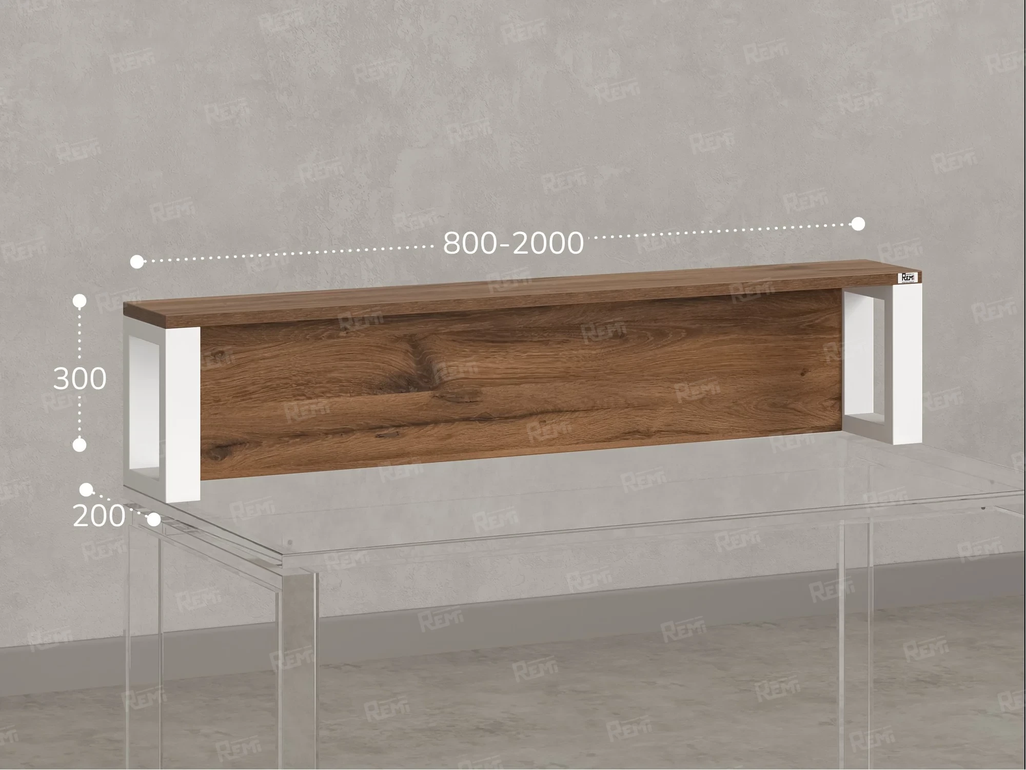 Надстройка для стола 1400x200x300 RM208-140x40 Юстус/Белый