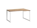 Стол угловой, О-опора, правый 1600x600/900x750, RM054-16x6-9 Дуб Юстус/Белый