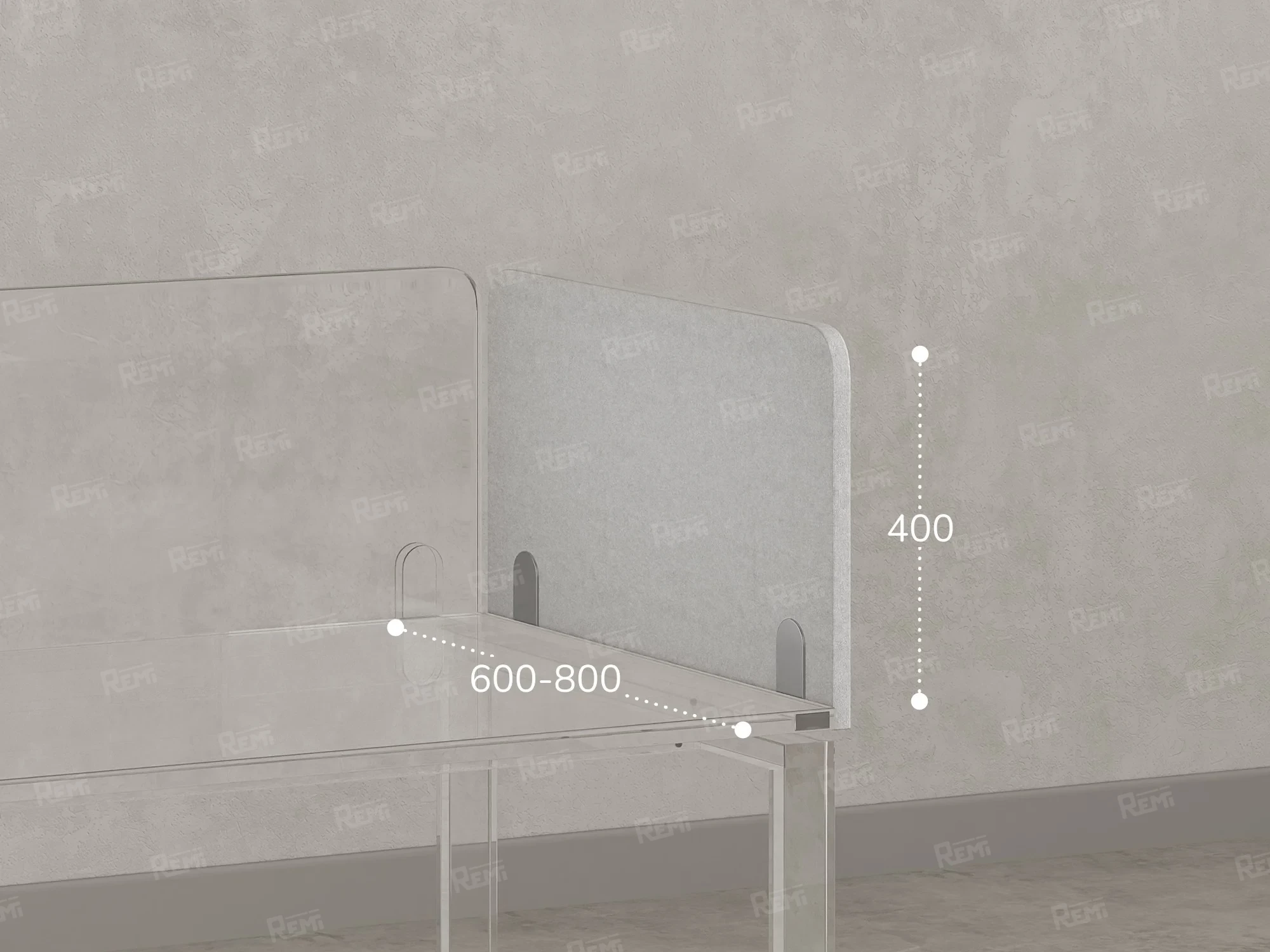 Фронтальный тканевый экран 600x16x400 RM205-60x40 Белый