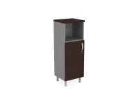 BRL RB048-45х43L Шкаф-стеллаж узкий 3 уровня левый 450х430х1290 Венге/Серый вулканический