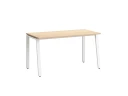 Стол прямой на Л-образных опорах 1800x600x750 RM004-18x6 Вяз Швейцарский светлый/Белый