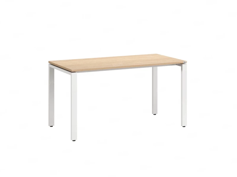 Стол прямой на П-образных опорах 1600x700x750 RM001-16x7 Вяз Швейцарский светлый/Белый