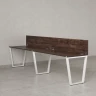Бенч-система в 1 ряд, 2 рабочих места 2 ЛДСП экранов 2700x700x750 RM174-4-27x7 Дуб Апрельский шоколад/Белый