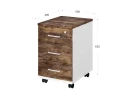 Тумба выкатная 500x400x620 RTD037 Таксония шоколадная/Белый. Серия Тандем / Tandem. Серия Тандем / Tandem