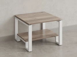 Журнальный стол с полкой 1100x600x550 RM181-11x6 Дуб Маувелла/Белый