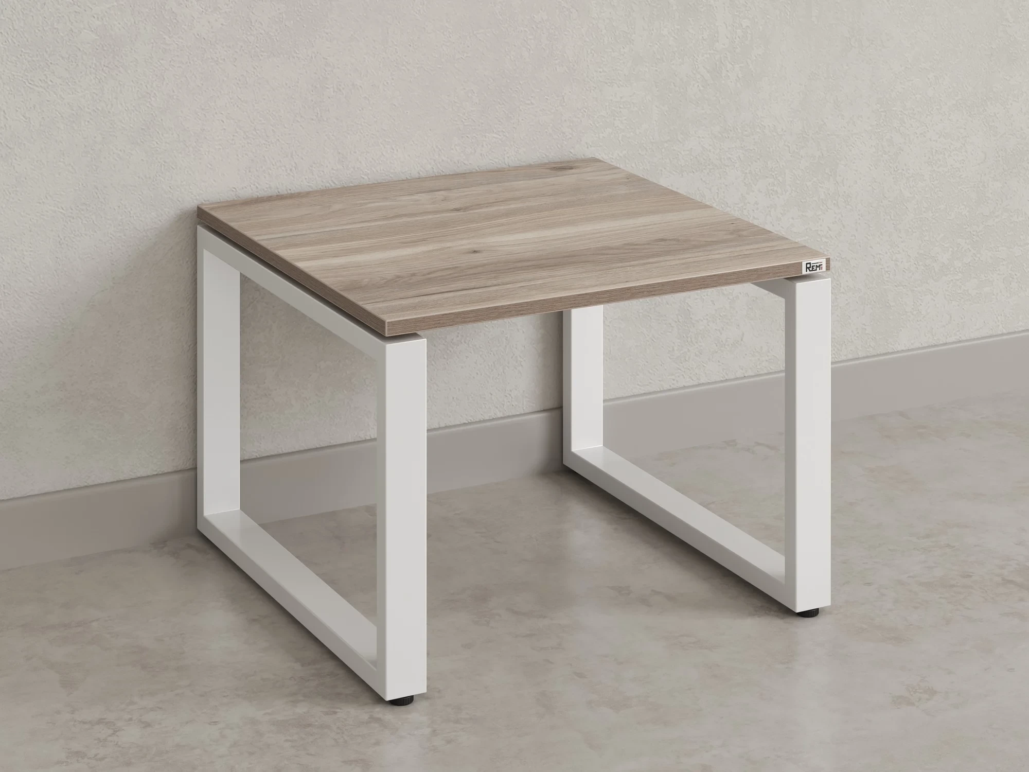 Журнальный стол с полкой 800x700x550 RM182-8x7 Дуб Маувелла/Белый