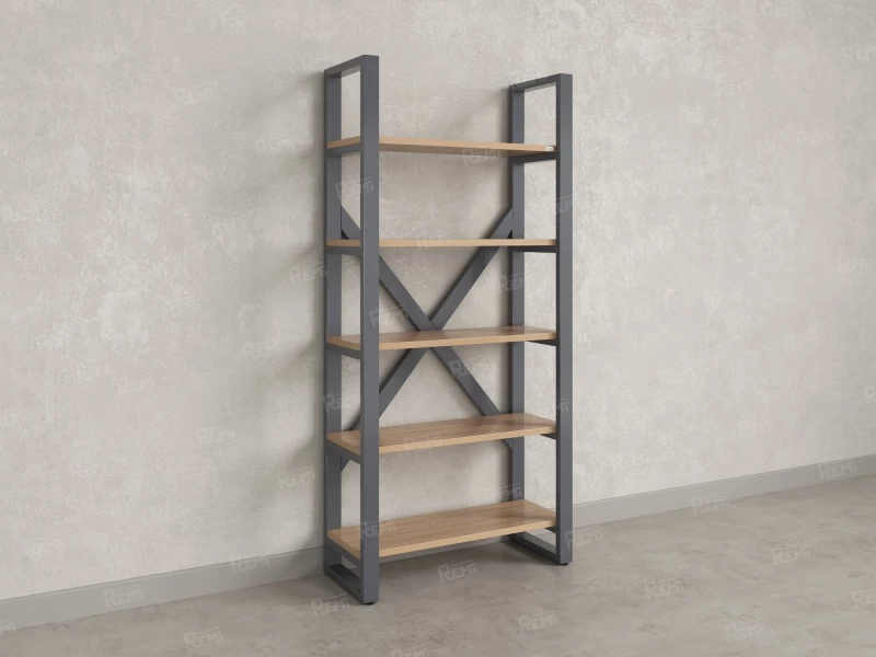 Стеллаж, 5 уровней 900x370x1920 RM131-90x37 Вяз Швейцарский светлый/Серый