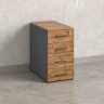 Тумба приставная, 4 ящика 400x700x750 RM121-40x70 Дуб Юстус/Серый