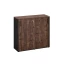 Низкий шкаф-купе, 3 полки, на регулируемых опорах 1200x420x1100 RM129-120x42 Дуб Апрельский шоколад/Черный