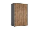 Шкаф-купе, регулируемые опоры, штанга, 1 полка 1200x600x1800 RM164-90x60 Дуб Юстус/Серый