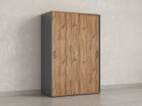 Шкаф-купе, регулируемые опоры, штанга, 1 полка 1200x600x1800 RM164-90x60 Дуб Юстус/Серый