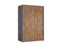 Шкаф-купе, регулируемые опоры, штанга, 1 полка 1200x600x1800 RM164-90x60 Дуб Юстус/Серый