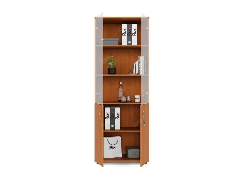 Шкаф комбинированный RLG039 700х350х1830 Вишня, Серия ЛАЙТ | LIGHT