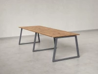 Cтол для переговоров, на A-обазном каркасе 2200x1450x750 RM083-220x145 Дуб Юстус/Серый