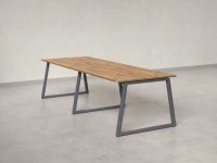 Cтол для переговоров, на A-обазном каркасе 2200x1450x750 RM083-220x145 Дуб Юстус/Серый