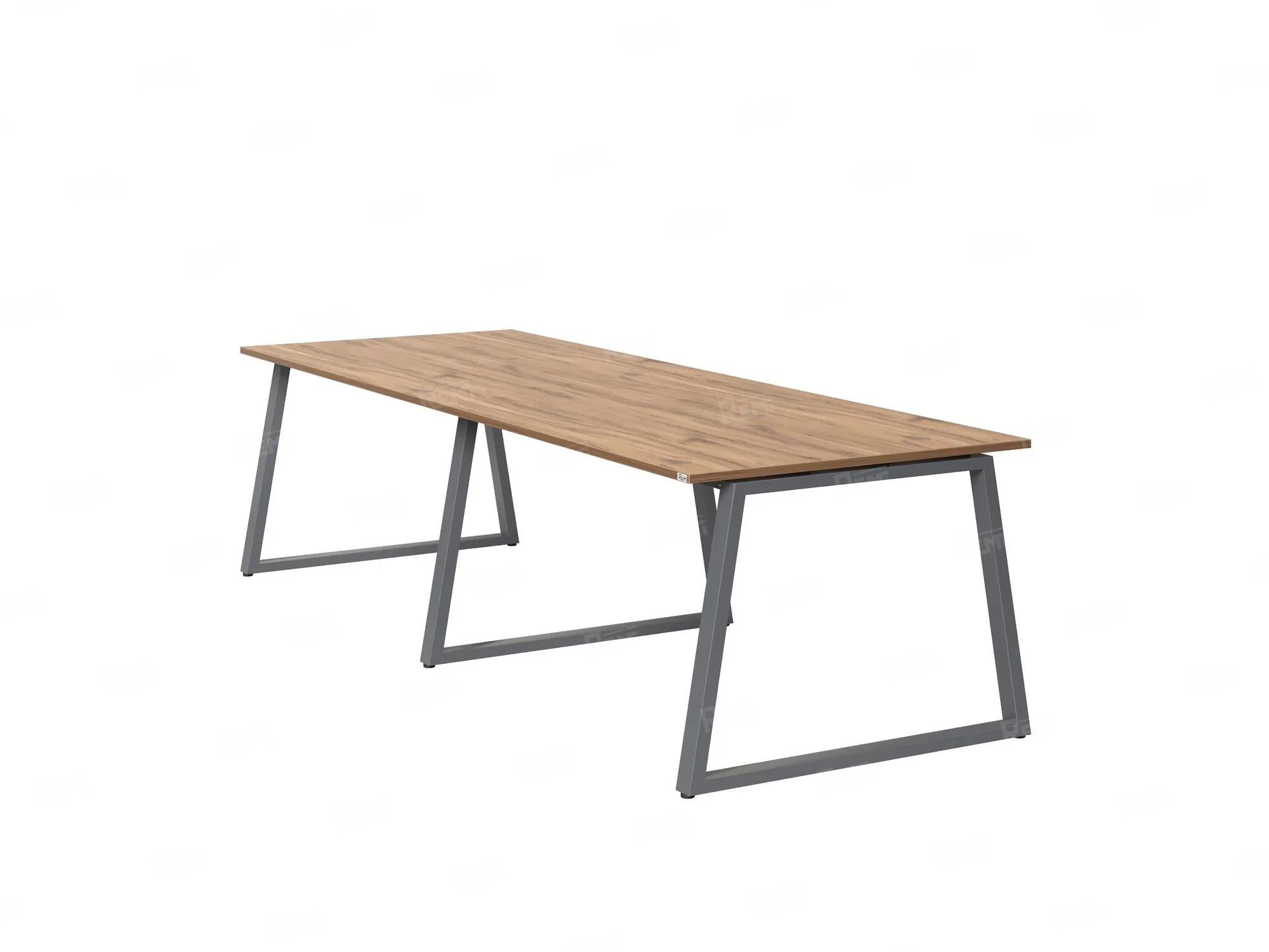 Cтол для переговоров, на A-обазном каркасе 2200x1450x750 RM083-220x145 Дуб Юстус/Серый