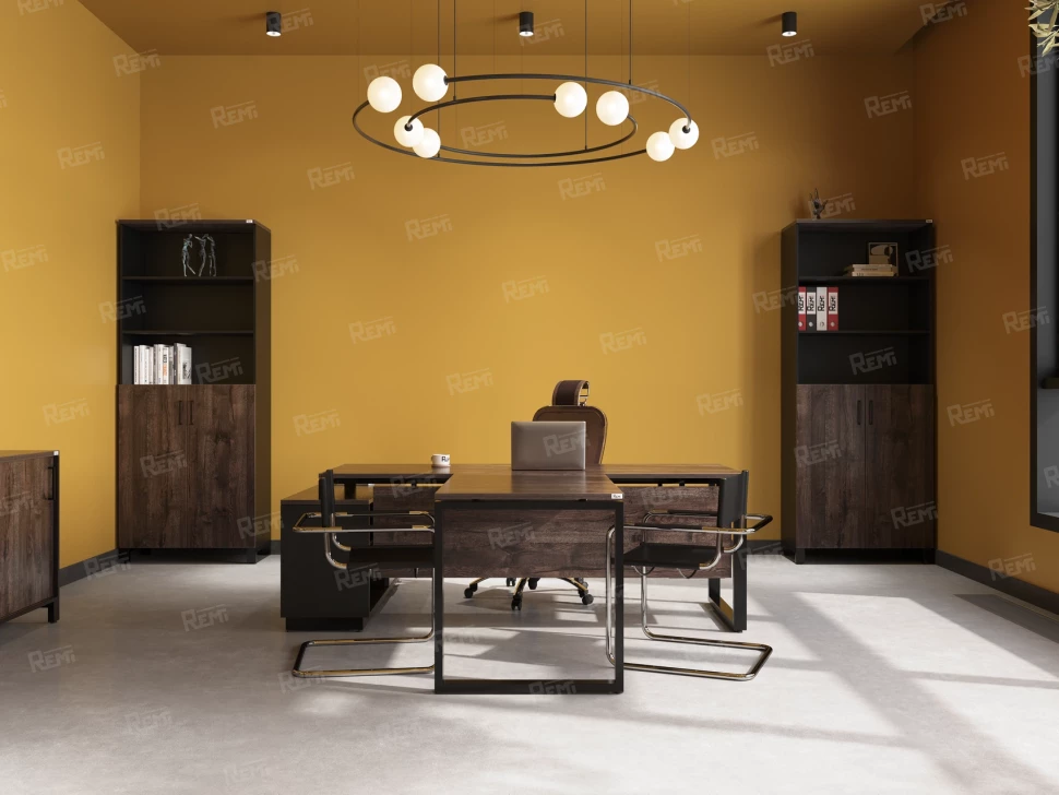 Серия РЕМИ МЕТАЛ | REMI METAL - в цвете: Дуб Апрельский шоколад/Черный