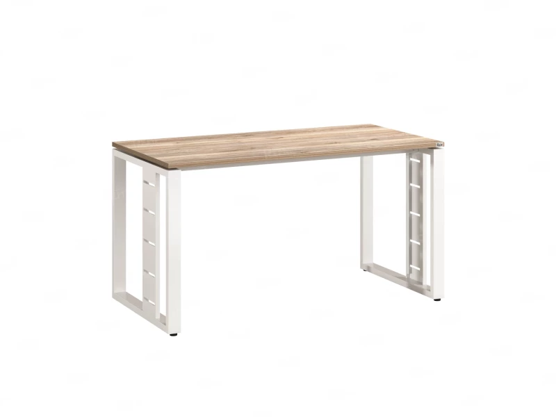 Стол прямой на О-образных опорах 1400x700x750 RM040-14x7 Дуб Маувелла/Белый