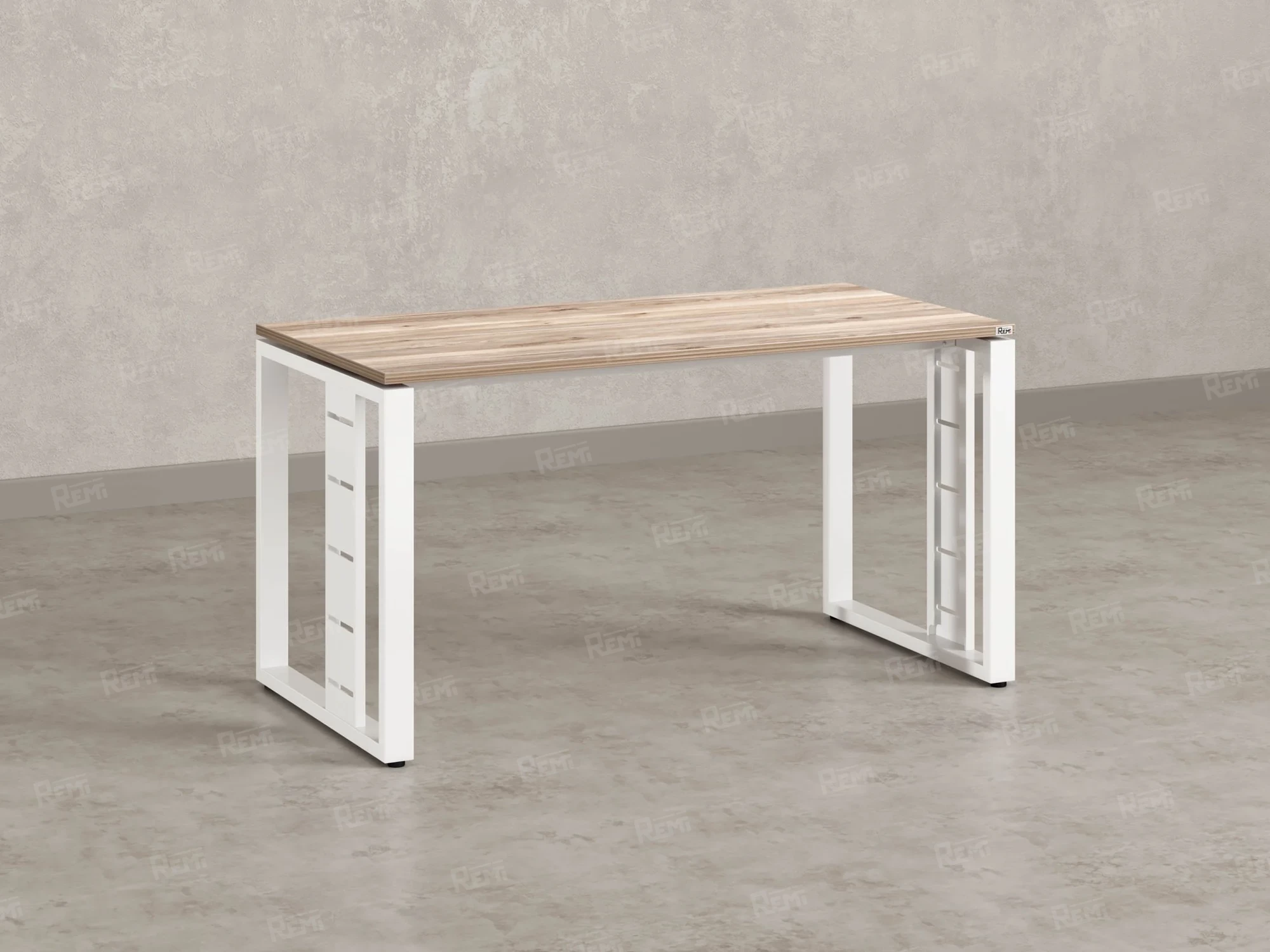 Стол прямой на О-образных опорах 1400x700x750 RM040-14x7 Дуб Маувелла/Белый