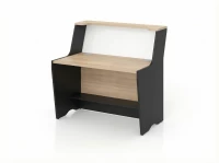 BRL RB083-120х82 Модуль прямой с вырезом, высокий 1200х822х1175 Акация/Черный