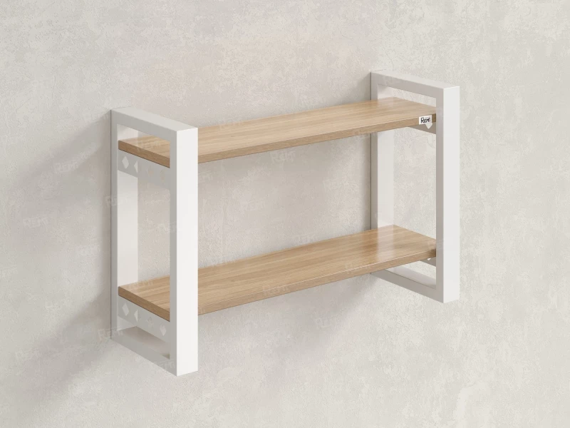 Полка настенная 900x200x500 RM194-90x20 Вяз Швейцарский светлый/Белый