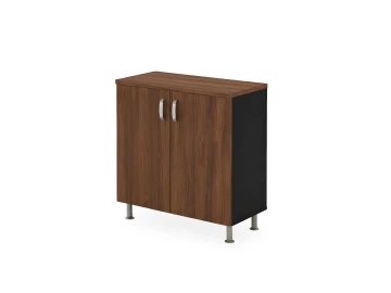 Шкаф закрытый 2 уровня 900х430х930 RB046-90х43 Орех Вармия/Черный