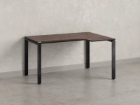 Стол угловой, П-опора, правый 1600x900/1200x750, RM052-16x9-12 Дуб Апрельский шоколад/Черный