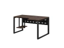 Стол угловой, экран металл, О-опора, правый 1400x900/1200x750, RM057-14x9-12 Дуб Апрельский шоколад/Черный