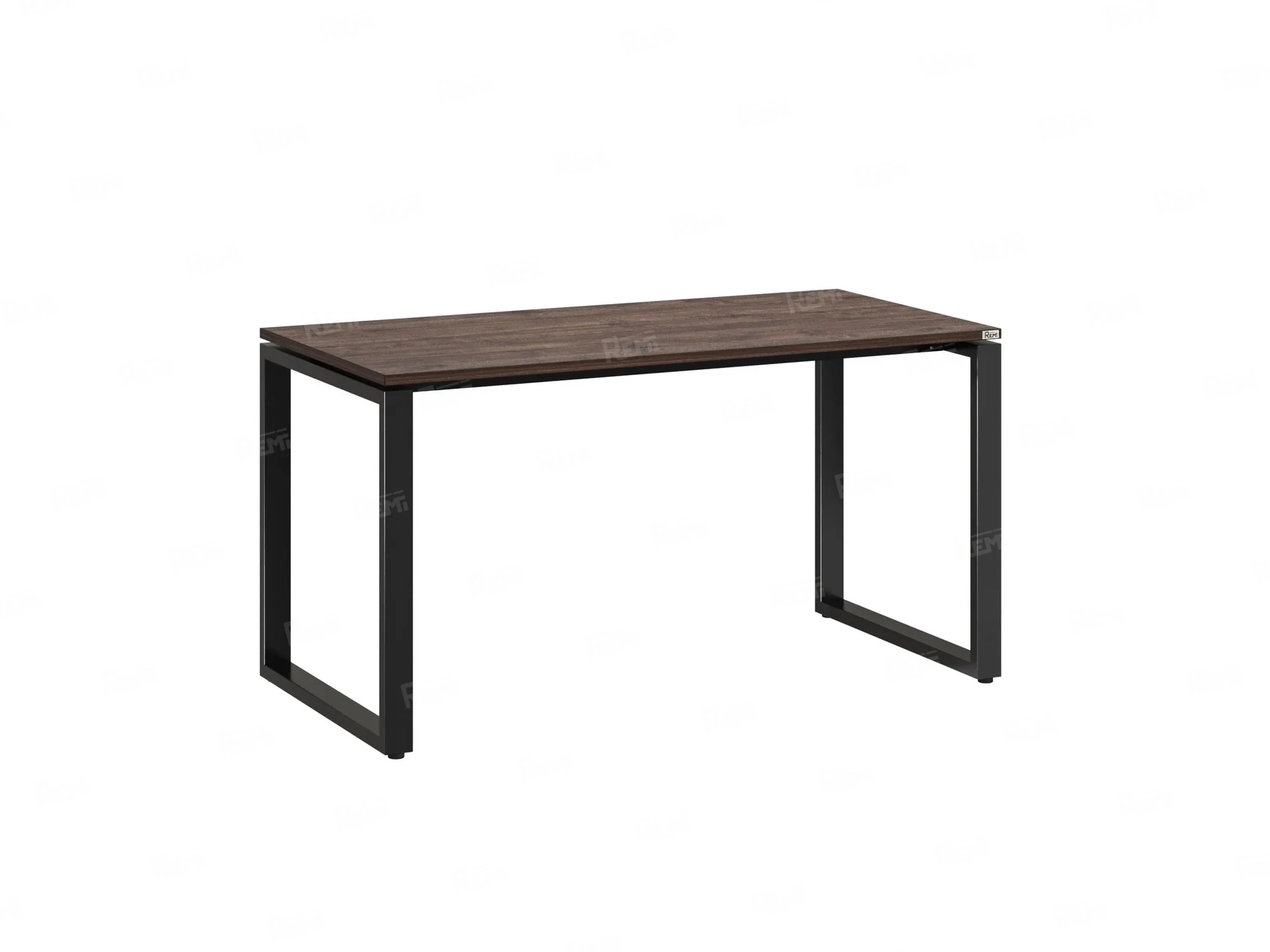 Стол прямой на O-образных опорах 1400x700x750 RM002-14x7 Дуб Апрельский шоколад/Черный