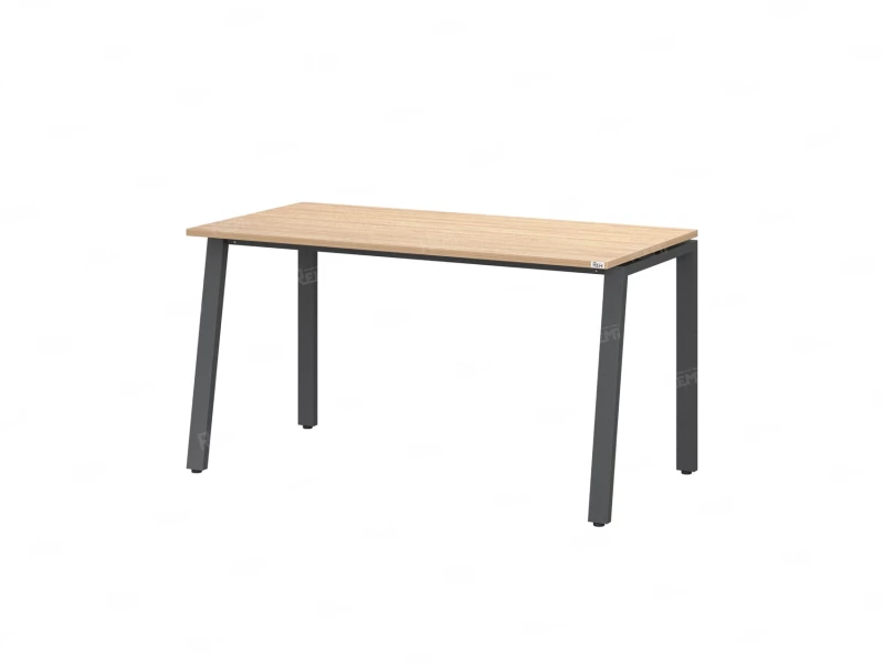 Стол прямой на Л-образных опорах 1800x600x750 RM004-18x6 Вяз Швейцарский светлый/Серый