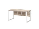 Стол прямой, О-опоры, экран ЛДСП,парящая стол-ца 1000x600x750 RM008-10x6 Дуб Маувелла/Белый