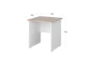 Стол квадратный 700x700x750 RTD023 Дуб Маувелла/Белый. Серия Тандем / Tandem. Серия Тандем / Tandem