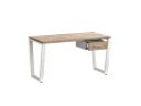 Стол прямой с подвесной тумбой, U-опора 1600x600x750 RM034-16x6 Дуб Маувелла/Белый