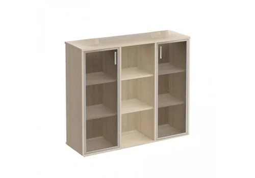 Стеллаж 3 RE170 уровня 121,2x41x115 см Акация светлый/Акация светлый, Серия Еврова | Europe