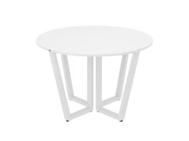 Круглый стол на U-образных опорах 1200x1200x750 RM188-12x12 Белый/Белый
