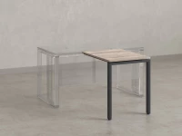 Брифинг прямой, с парящей столешнецей, на П-образном каркасе 1400x600x750 RM070-14x6 Дуб Маувелла/Серый