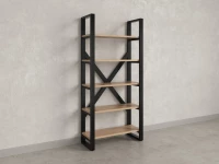 Стеллаж, 5 уровней 900x370x1920 RM131-90x37 Вяз Швейцарский светлый/Черный