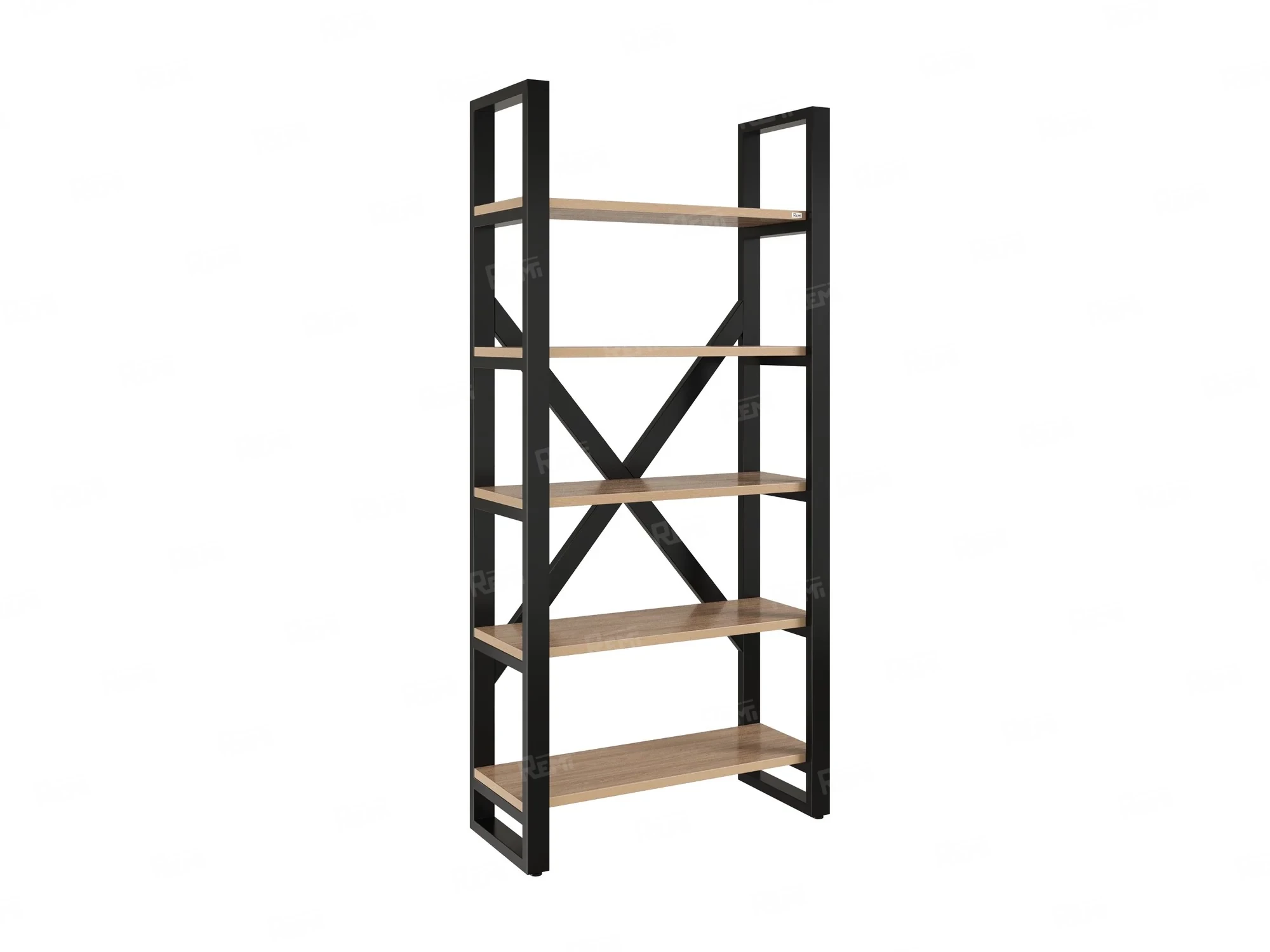 Стеллаж, 5 уровней 900x370x1920 RM131-90x37 Вяз Швейцарский светлый/Черный