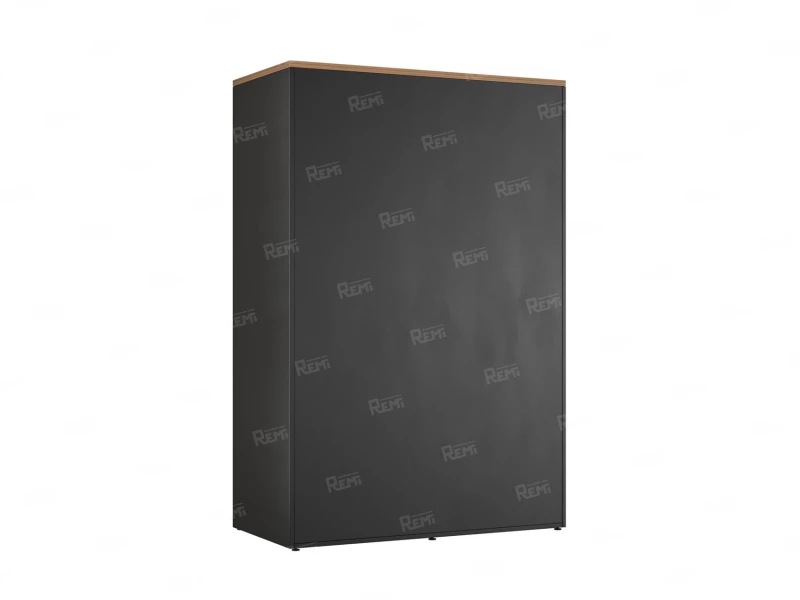 Шкаф-купе, регулируемые опоры, штанга, 1 полка 1200x600x1800 RM164-90x60 Дуб Юстус/Черный