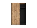 Шкаф-купе, регулируемые опоры, штанга, 1 полка 1200x600x1800 RM164-90x60 Дуб Юстус/Черный