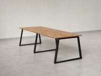 Cтол для переговоров, на A-обазном каркасе 2200x1450x750 RM083-220x145 Дуб Юстус/Черный