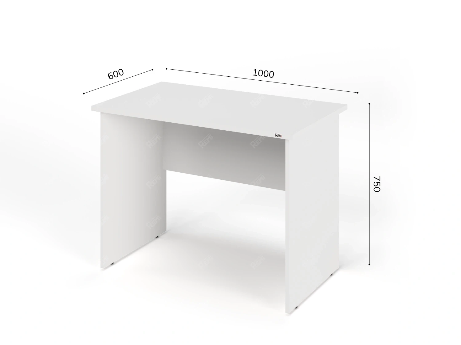 Прямоугольный стол RLG001 100x60x75,1 Белый, Серия ЛАЙТ | LIGHT